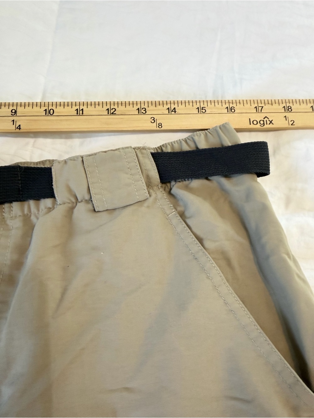 The North Face Cargo Shorts Mens Medium Khaki Hiking Utility Belted Outdoor - Picture 9 of 10